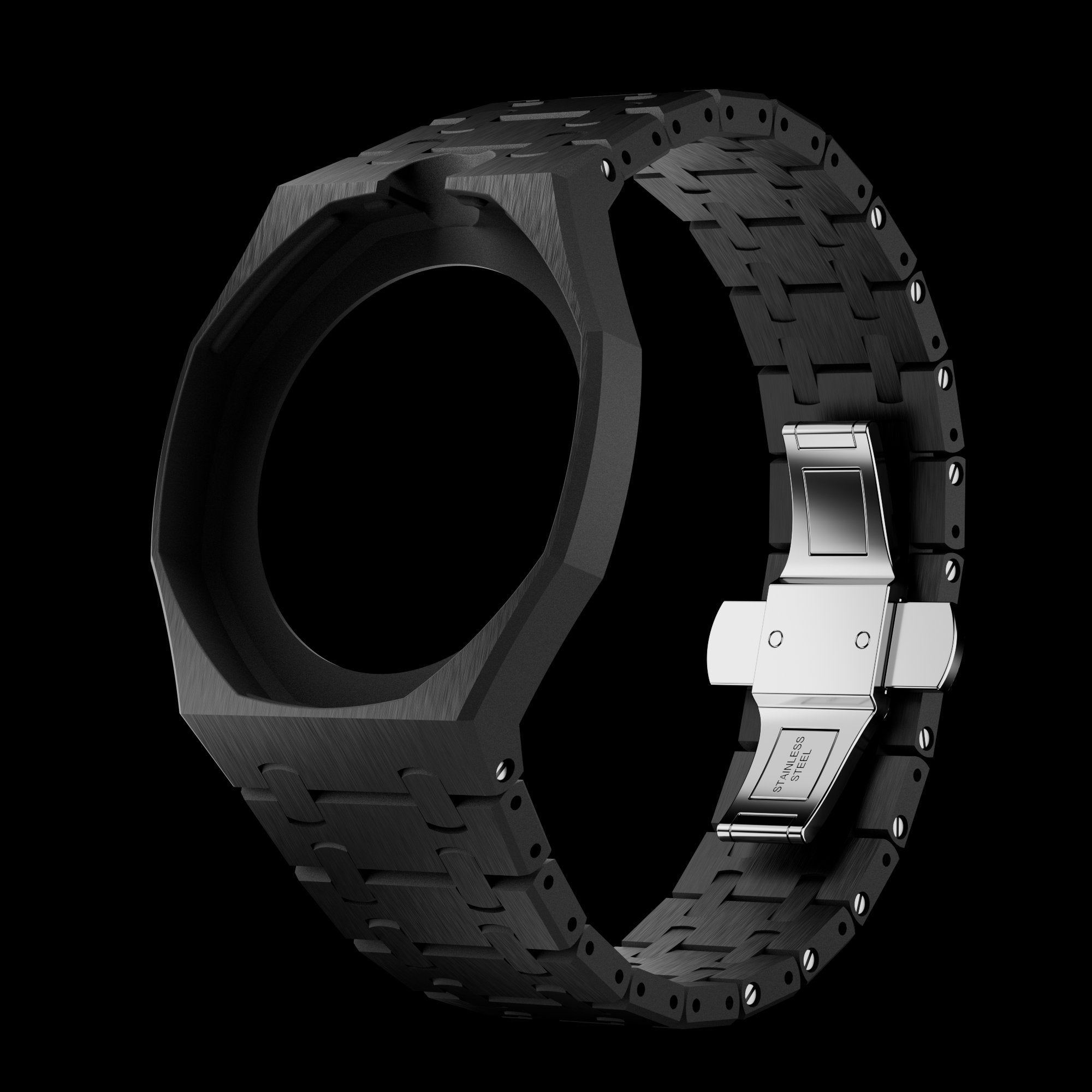 Pop As Watch Ceramic Bracelet Black - caseback with Royal Pop movement