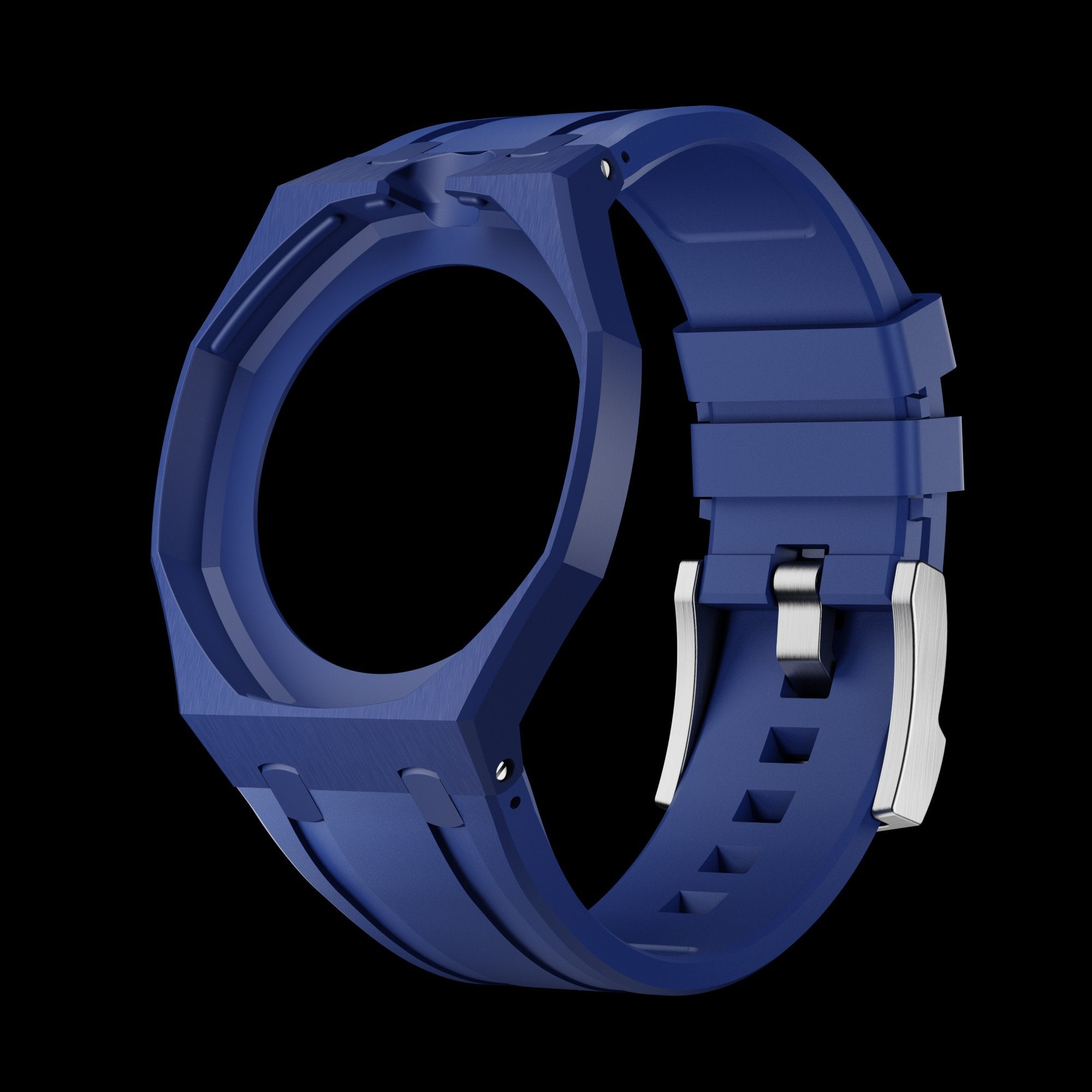 Pop As Watch Ceramic Bracelet Navy Blue - caseback with Royal Pop movement