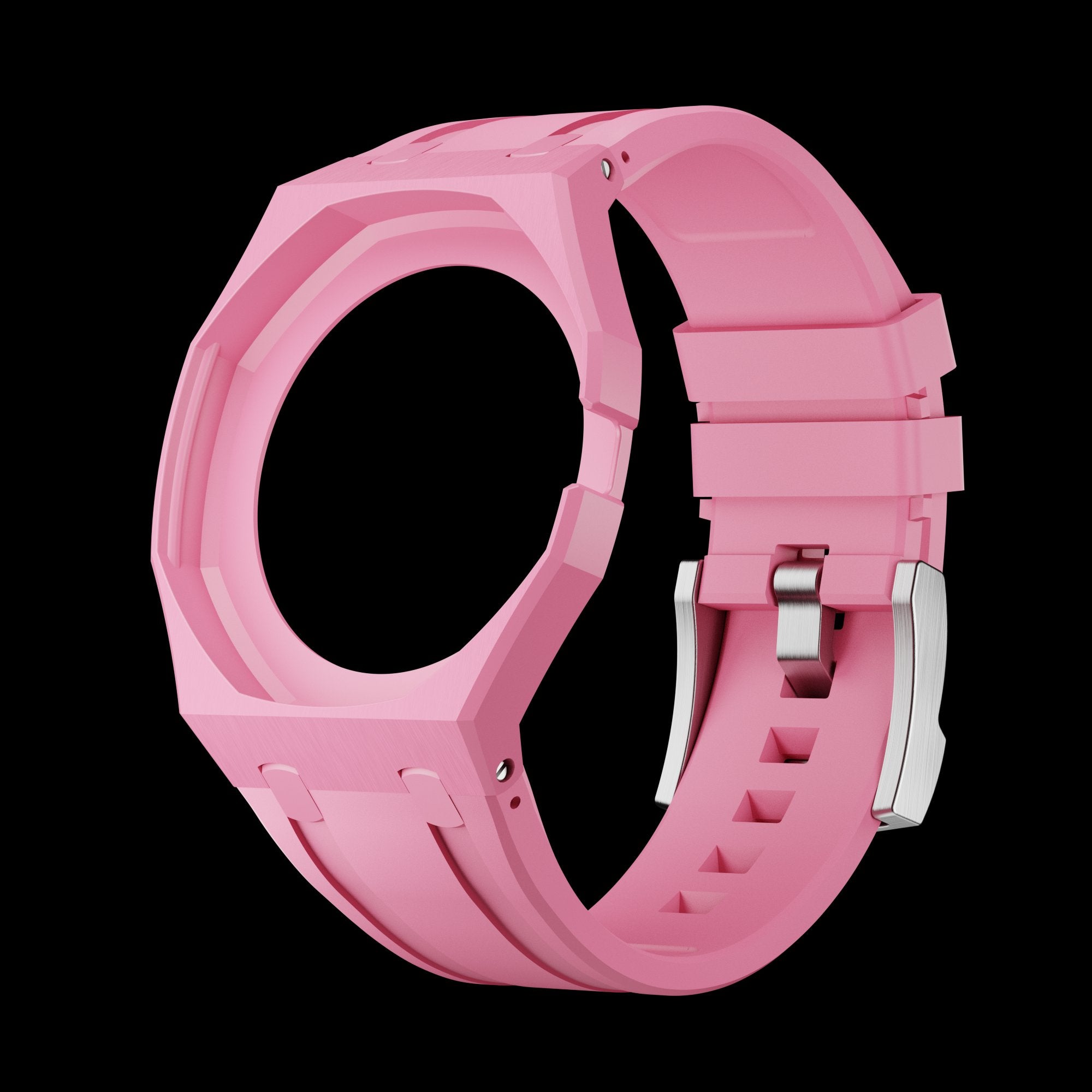 Pop As Watch Ceramic Bracelet Light Pink - caseback with Royal Pop movement