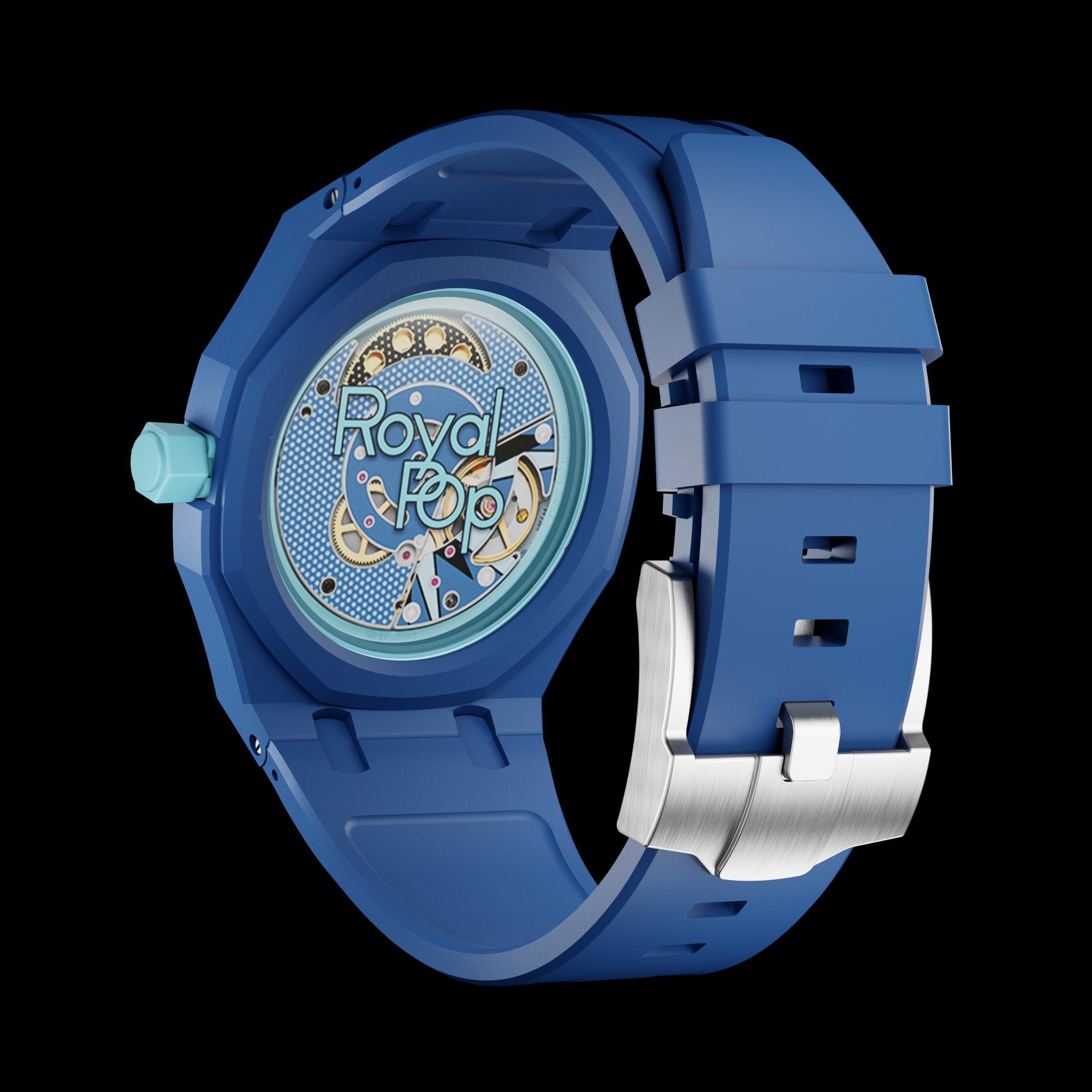 Pop As Watch Ceramic Bracelet Sky Blue - clasp and bracelet detail