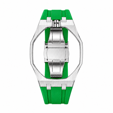 Green Steel Silicone Bracelet