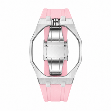 Light Pink Steel Silicone Bracelet