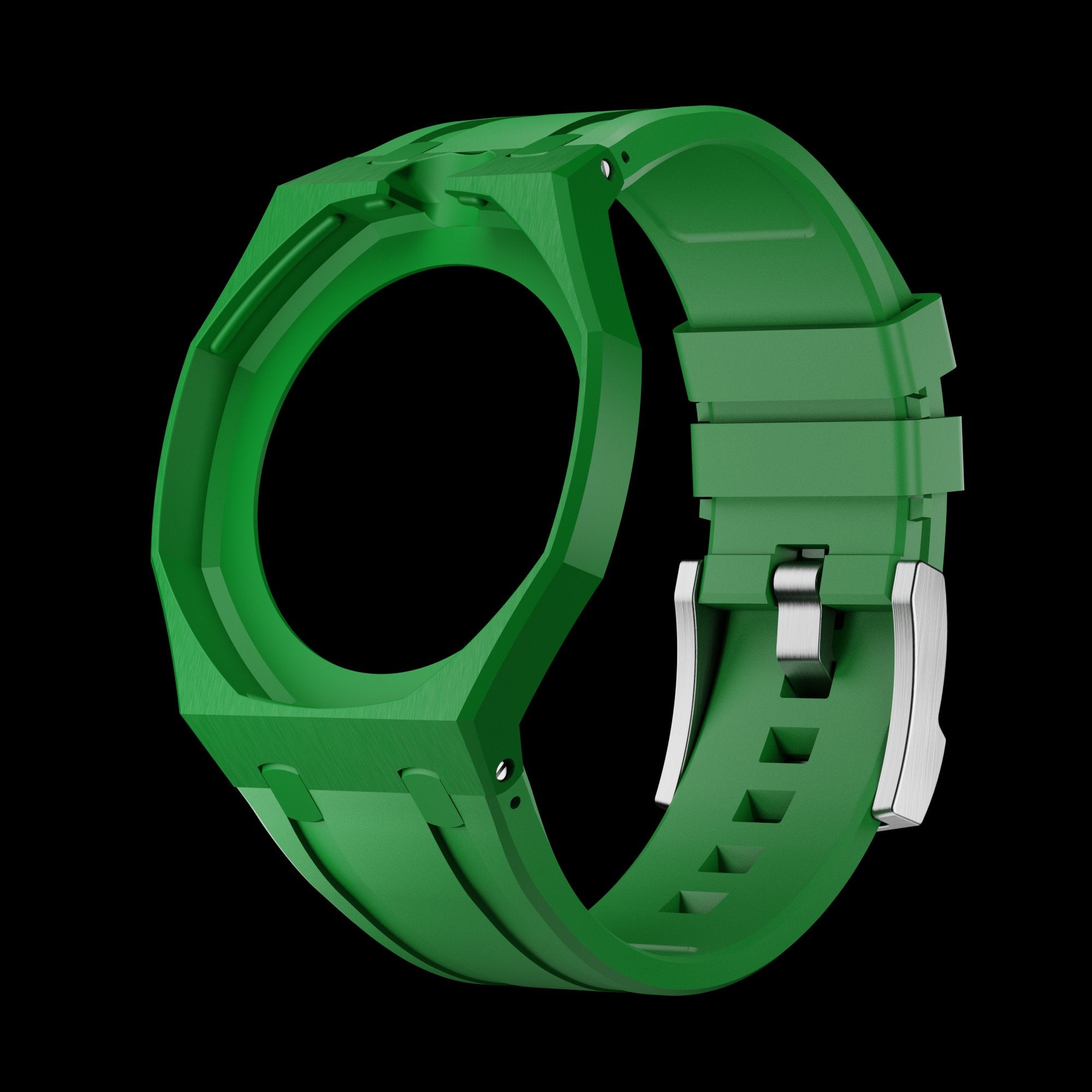 Pop As Watch Ceramic Bracelet Green Eight - caseback with Royal Pop movement