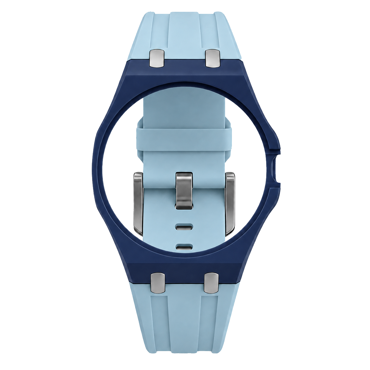 Silicone Bracelet | Navy & Ice Blue