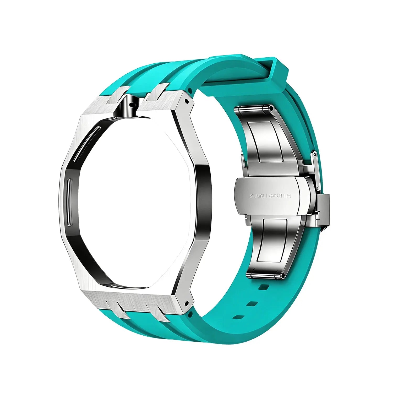 Turquoise Steel Silicone Bracelet Pop As Watch