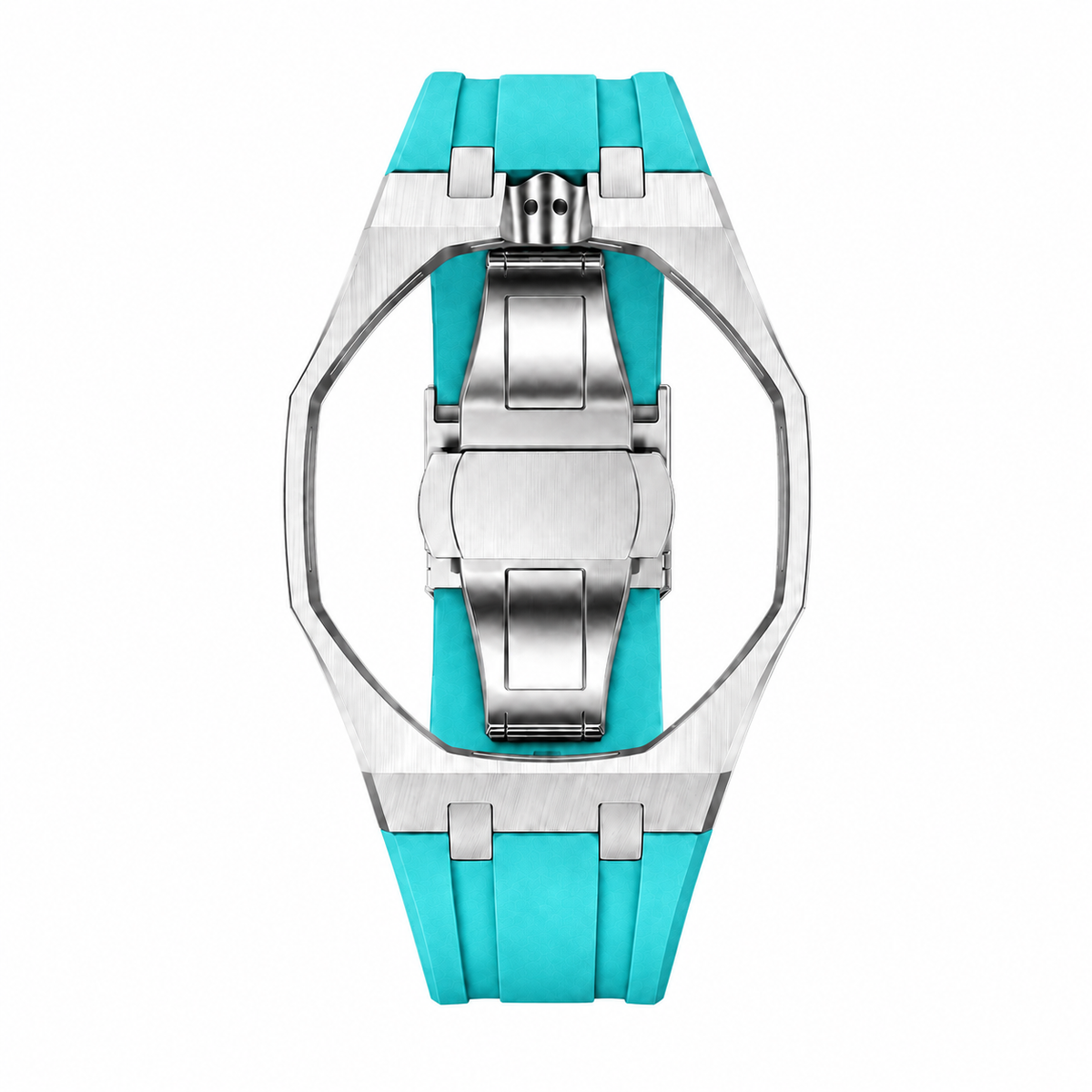 Turquoise Steel Silicone Bracelet
