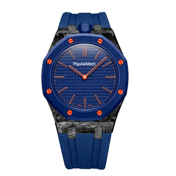 Blue Carbon Silicone Bracelet