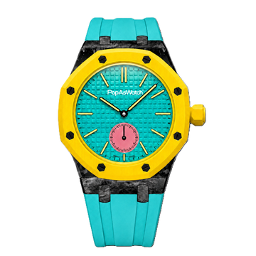 Turquoise Carbon Silicone Bracelet