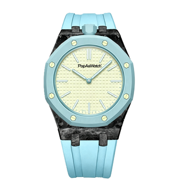 Sky Blue Carbon Silicone Bracelet