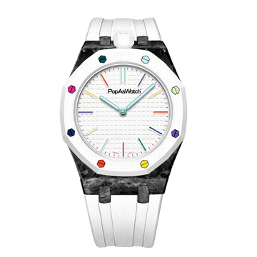 White Carbon Silicone Bracelet